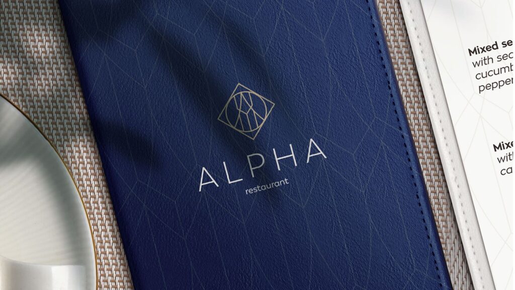 alpha restaurant branding desktop