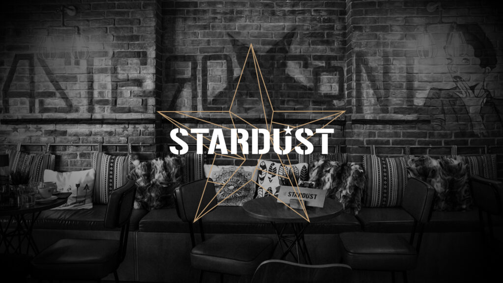stardust cafe bar branding desktop