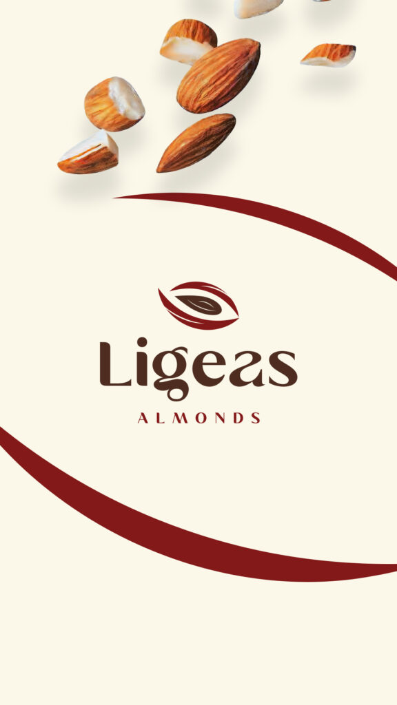 ligeas almonds brand design mobile